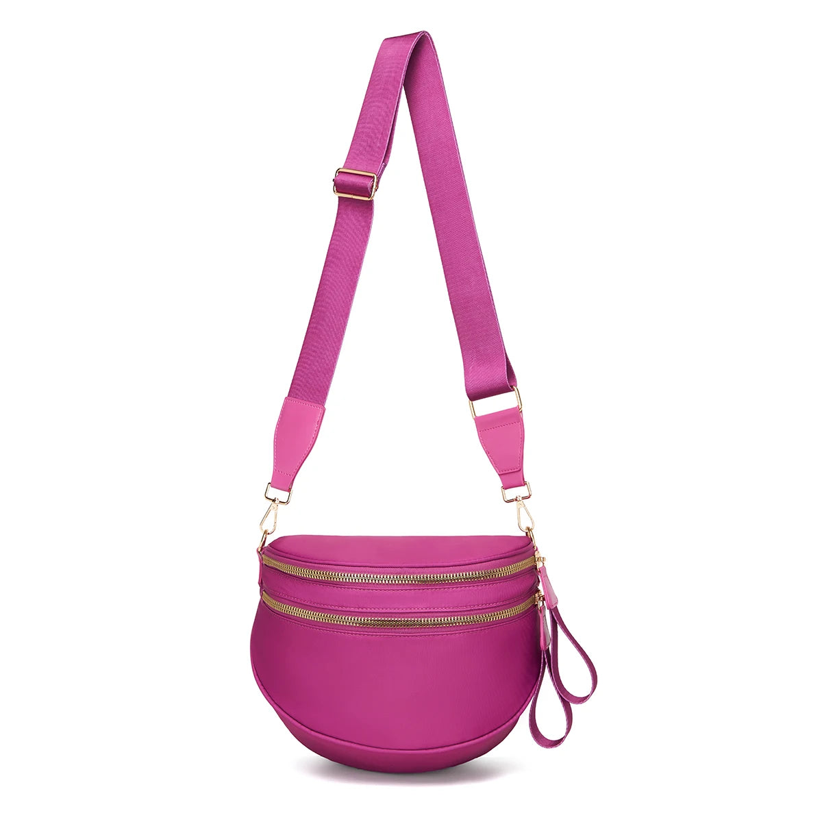 Barbie Pink Baye Bag with a strap on a white background