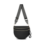 Black Baye Bag with a strap on a white background