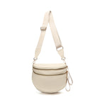 Cream Baye Bag with a strap on a white background