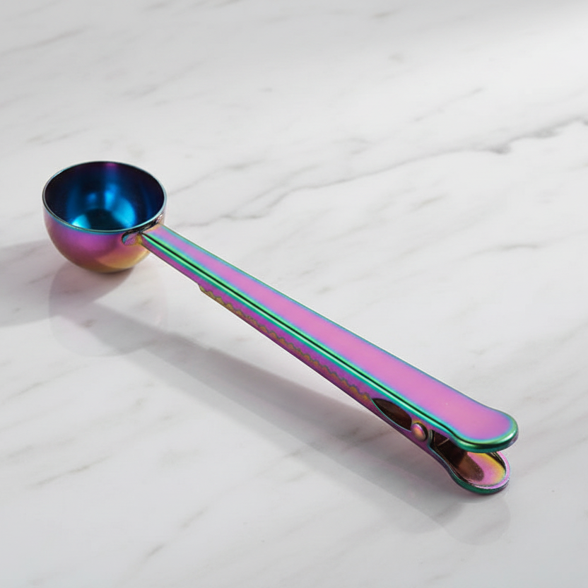 Iredescent Scoop on a marble surface