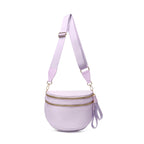 Lilac Baye Bag with a strap on a white background