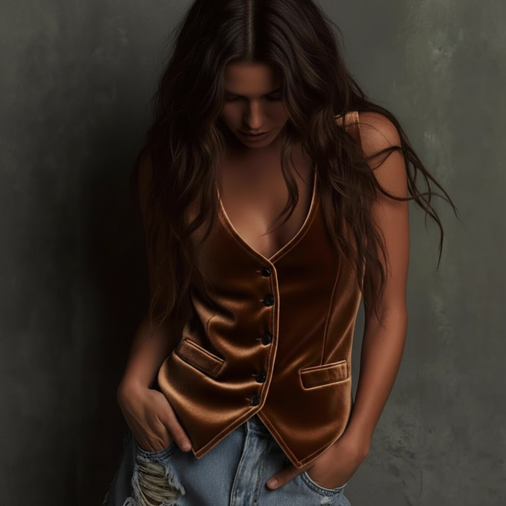 Rhiannon Velvet Vest