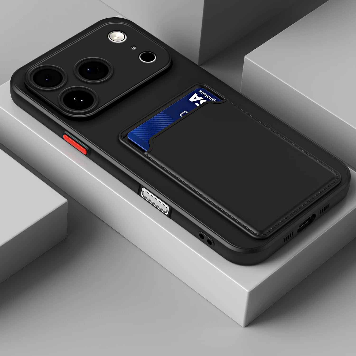 Liquid Silicone Soft Phone Case For iPhone 17 16 Pro Max 14 15 16 Plus 12 13 Mini 16E 17 Air XS Max XR Card Slot Protector Cover