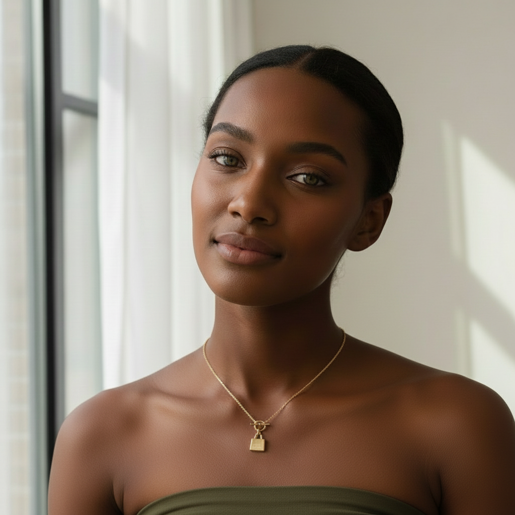 My Beloved - Golden Lock Necklace