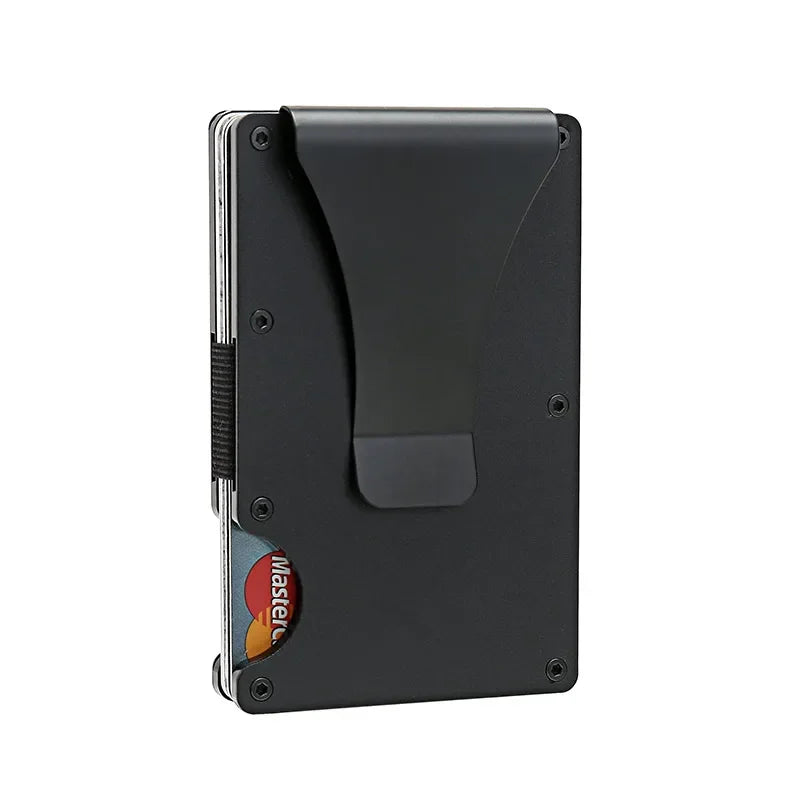 Carbon Fiber Metal Minimalist Slim Credit Card Holder Men Wallet Carteira for Men RFID Cashback Bank Cardholder Case Walet Money