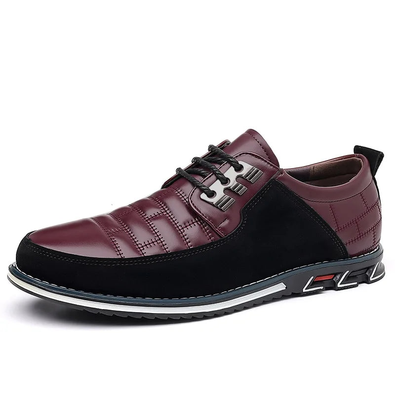 New Men's Business Casual Shoes Classic Lace Up Male Loafers Plus Size 38-52 Pu Leather Shoes Trend Men Dress Shoes High Quality