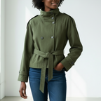 Tessa Cropped Trench Coat