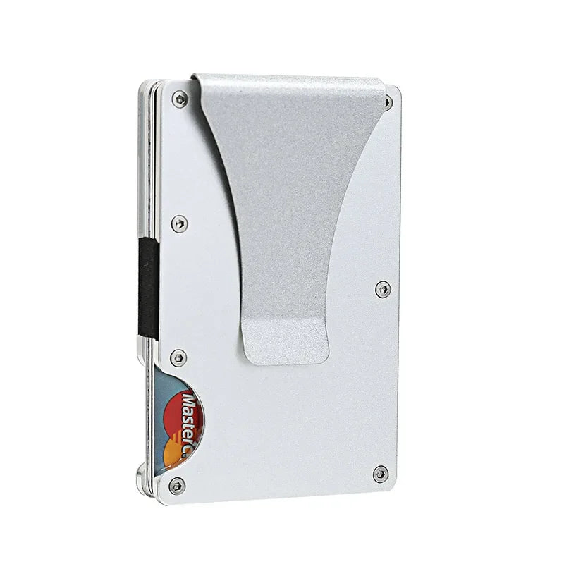 Carbon Fiber Metal Minimalist Slim Credit Card Holder Men Wallet Carteira for Men RFID Cashback Bank Cardholder Case Walet Money