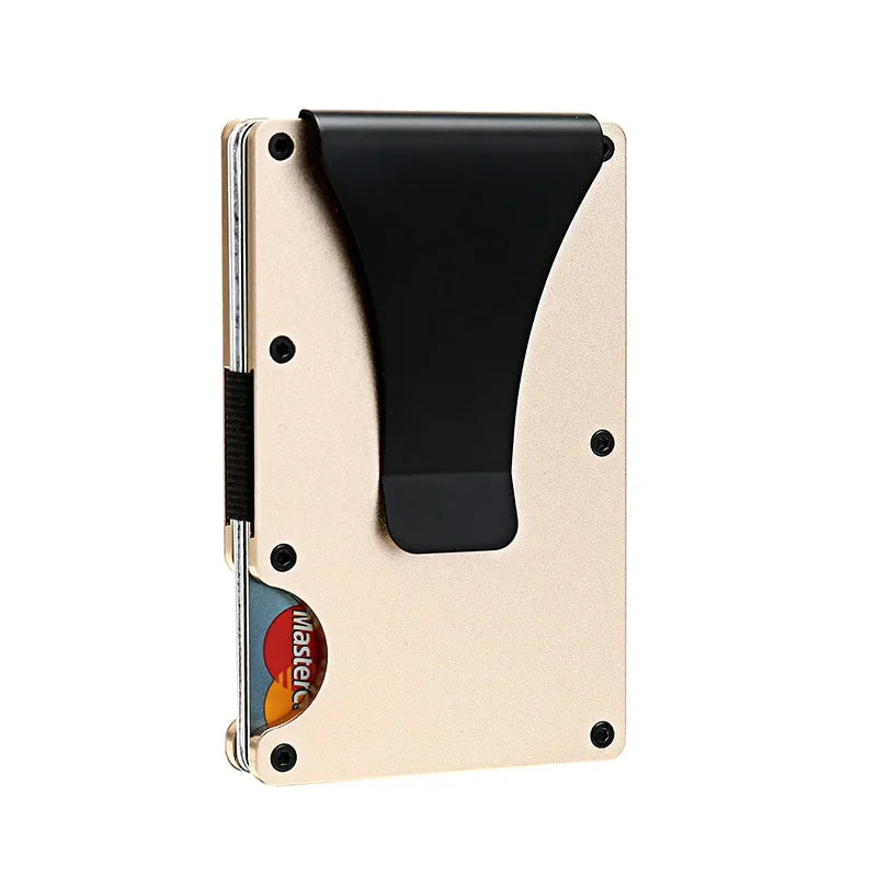 Carbon Fiber Metal Minimalist Slim Credit Card Holder Men Wallet Carteira for Men RFID Cashback Bank Cardholder Case Walet Money