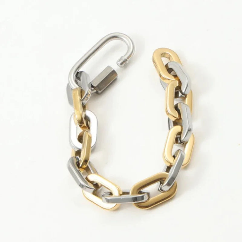 Tatum Two-Tone Chain Bracelet