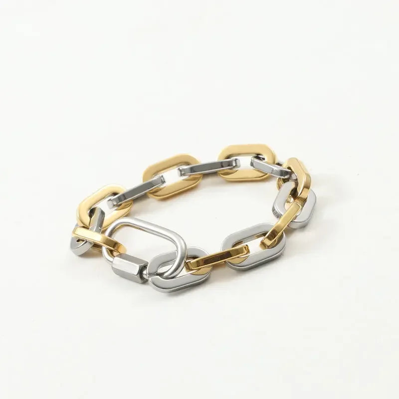 Tatum Two-Tone Chain Bracelet