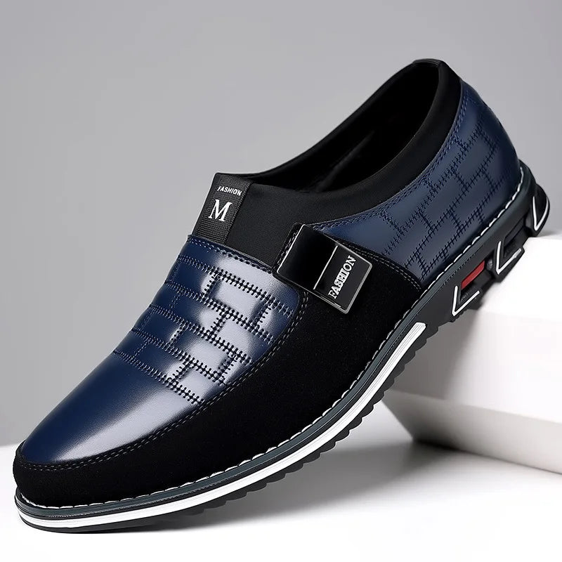 New Men's Business Casual Shoes Classic Lace Up Male Loafers Plus Size 38-52 Pu Leather Shoes Trend Men Dress Shoes High Quality