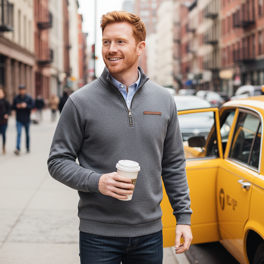 The Huxley Men's Quarter Zip Sports Sweater