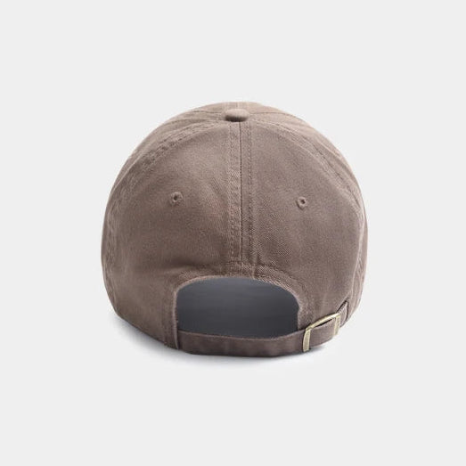 Brown baseball cap on a white background.