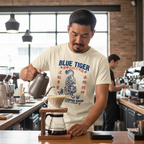 Blue Tiger Coffee Shop Graphic TShirt
