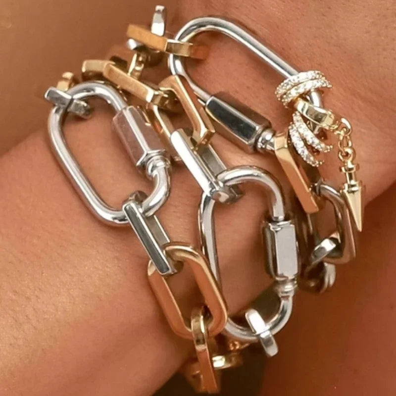 Tatum Two-Tone Chain Bracelet