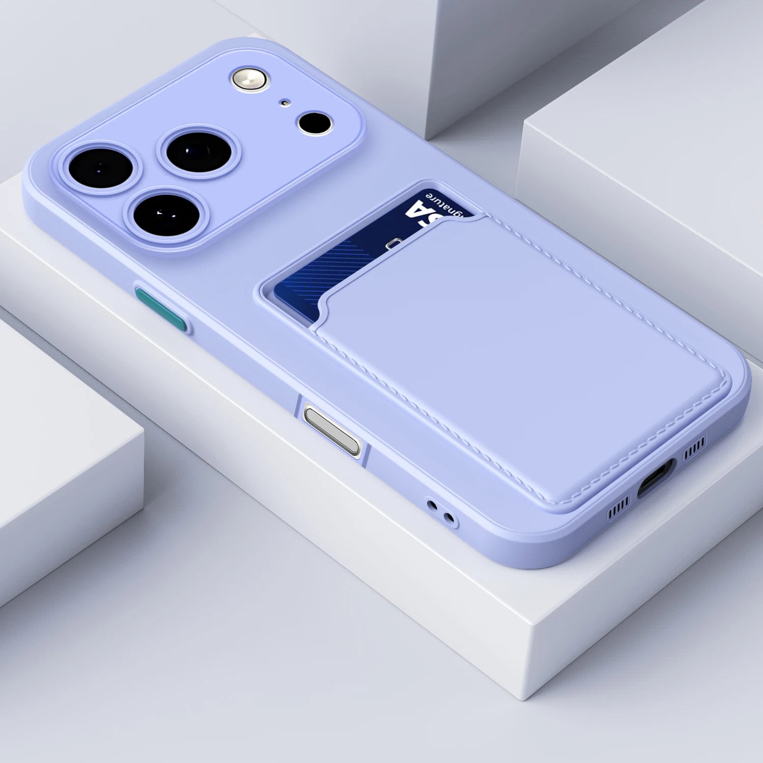 Liquid Silicone Soft Phone Case For iPhone 17 16 Pro Max 14 15 16 Plus 12 13 Mini 16E 17 Air XS Max XR Card Slot Protector Cover