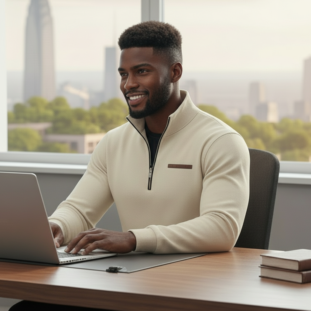 The Huxley Men's Quarter Zip Sports Sweater