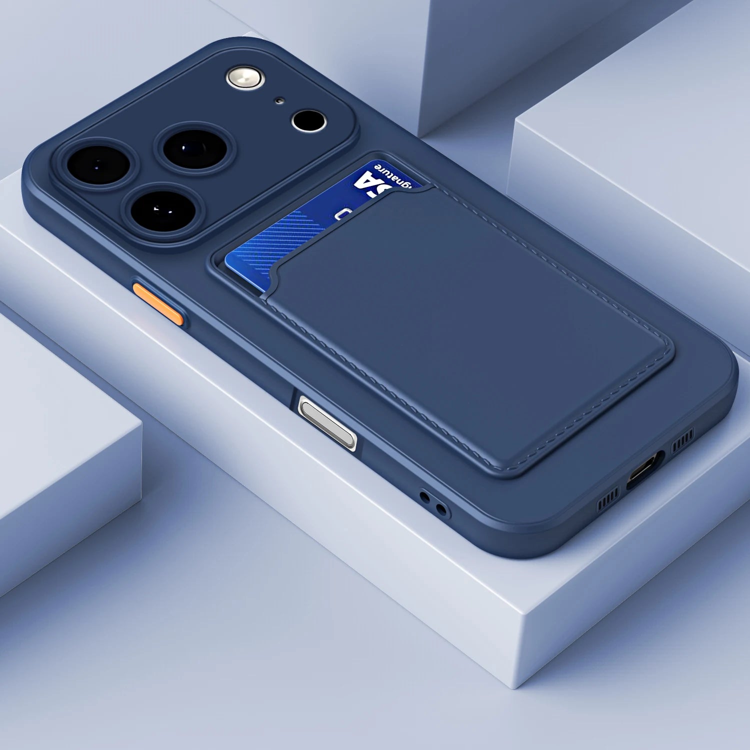 Liquid Silicone Soft Phone Case For iPhone 17 16 Pro Max 14 15 16 Plus 12 13 Mini 16E 17 Air XS Max XR Card Slot Protector Cover
