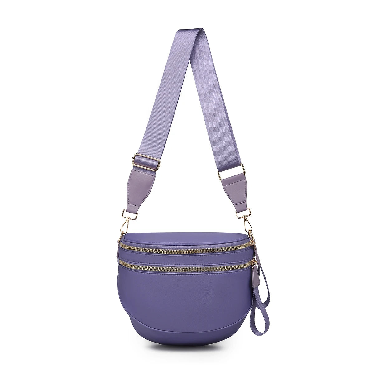 Ube purple Baye Bag with a strap on a white background