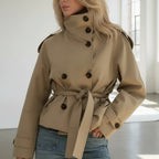 Tessa Cropped Trench Coat
