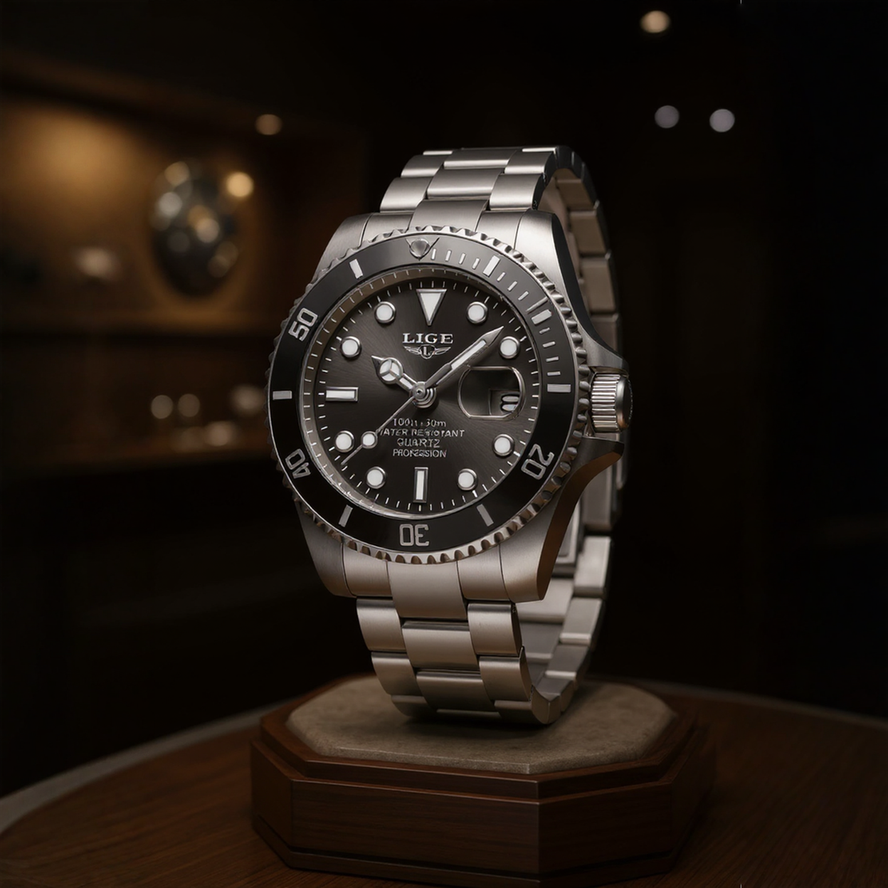 LIGE Luxury Diver Watch